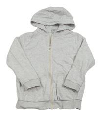 Sivá melírovaná prepínaci mikina s kapucňou Tu