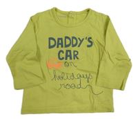 Zelené tričko s nápisom Vertbaudet