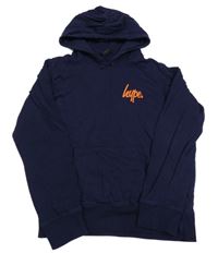 Tmavomodrá mikina s kapucňou Hype