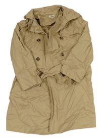 Béžový plátěný kabát s páskem River Island