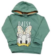 Zelená mikina s Daisy a kapucí 