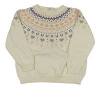 Smetanovo-farebný sveter so vzorom H&M