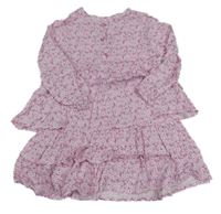 Svetloružová -biele kvetované šaty Dunnes