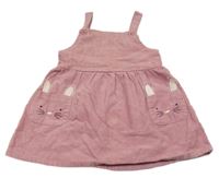 Ružové menšestrové na traké šaty so zajačikmi Primark