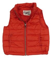 Červená prešívaná šušťáková zateplená vesta Mothercare