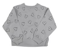 Levandulová mikina so srdiečkami Primark