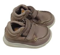 Starofialové kožené boty s logem Clarks vel. 19
