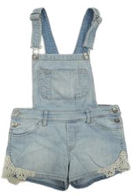 Světlemodré riflové laclové kraťasy s krajkou Denim Co.