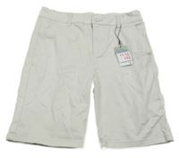 Nové - Smetanové plátěné chino kraťasy Primark