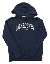 Tmavomodrá mikina s kapucňou Jack & Jones