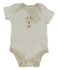 Nové - bílo-béžové body se sobem Lullaby 