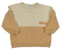 Béžovo-smotanová mikina s nápisom Zara