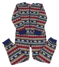 Barevná vzorovaná tepláková kombinéza F&F