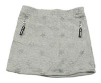 Sivá tepláková sukňa s hviezdičkami Punkkidz