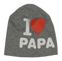 Šedá čepice s nápisem 