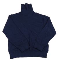 Tmavomodrý svetr s rolákem Reserved