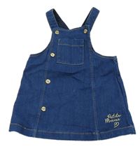 Tmavomodré riflové laclové šaty s nápisem Original Marines