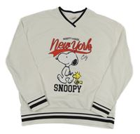 Biela mikina so Snoopym a pruhmi C&A