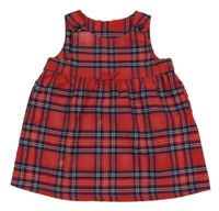 Červeno-tmavomodré kostkované šaty zn H&M