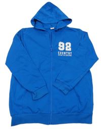 Zafírová prepínaci mikina s nápisom a kapucňou LC Waikiki