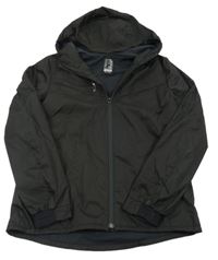 Černá šusťáková sportovní bunda s kapucí Decathlon