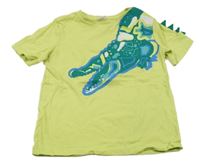 Svetlozelené tričko s krokodílom S. Oliver