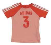 Růžovo-jahodové tričko s číslem Adidas 
