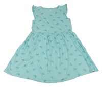 Svetlomodré bavlnené šaty s jednorožcami H&M