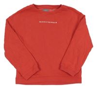 Červená mikina s nápisom Next