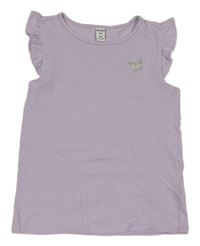 Lila tričko s motýlem Dopodopo