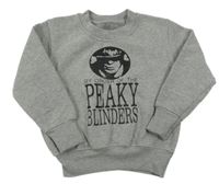 Sivá melírovaná mikina s nápisom