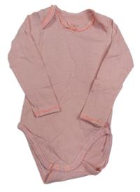 Růžovo-bílé pruhované body Hema