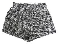 Tmavosivé bavlnené bodkovaná é kraťasy H&M