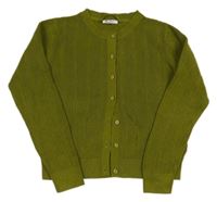 Olivový rebrovaný prepínaci crop sveter BESTies