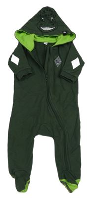 Khaki tepláková kombinéza s kapucí - dinosaurus Next