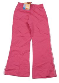 Nové - tmavorůžové tepláky s pruhem Kikstar