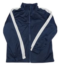 Tmavomodro-biela prepínaci športová mikina TEX