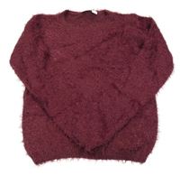Tmavovínový chlpatý sveter Pepperts!