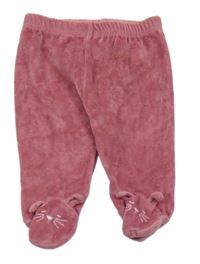 Starorůžové sametové polodupky s čumáčky Matalan