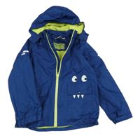 Tmavomodrá šusťáková jarní bunda s příšerkou a odepínací kapucí Impidimpi