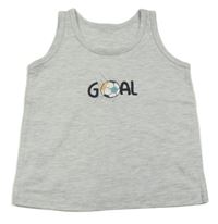 Svetlosivé melírované tielko s nápisom a loptou De Facto