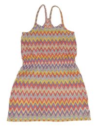 Farebné vzorované háčkované letné šaty so trblietkami C&A