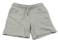 Sivé melírované teplákové kraťasy