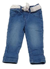 Modré teplákové rifle s páskem Ergee