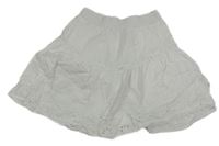 Biela sukňa s madeirou PRIMARK