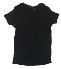 Čierne rebrované tričko George