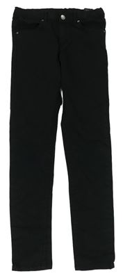 Čierne plátenné nohavice H&M