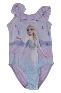 Lila jednodílné plavky s Elsou Disney¨