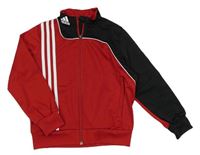 Červeno-čierna športová prepínaci mikina s logom zn. Adidas