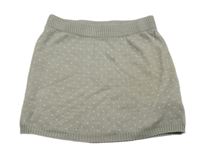 Sivá bodkovaná á pletená sukňa H&M